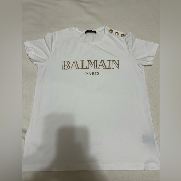 Balmain T-Shirt 100% Cotton Authentic - Picture 2 of 8